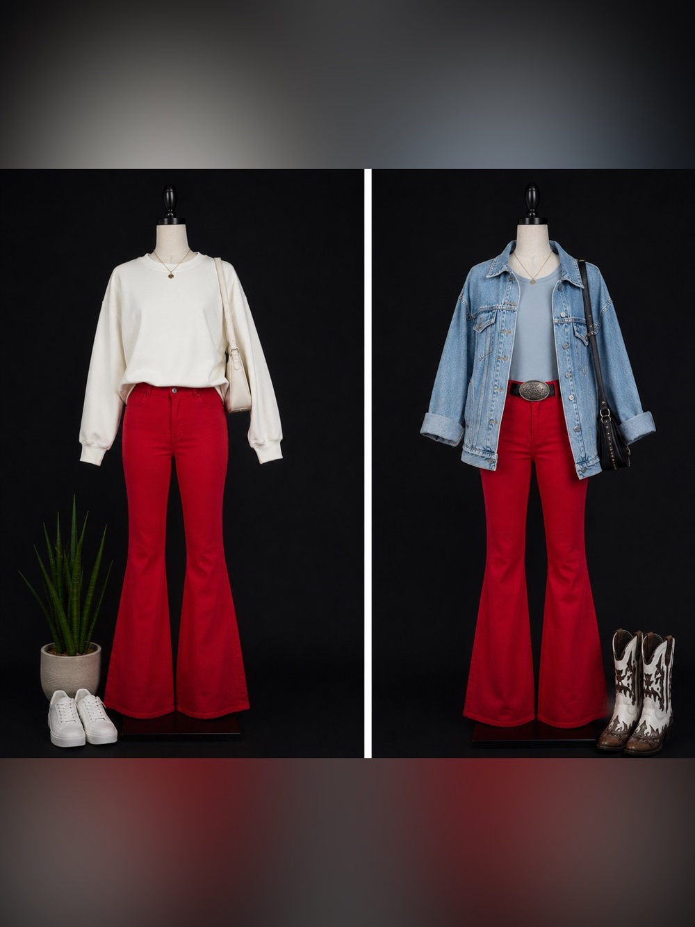 Red Fiona Flares in Small
